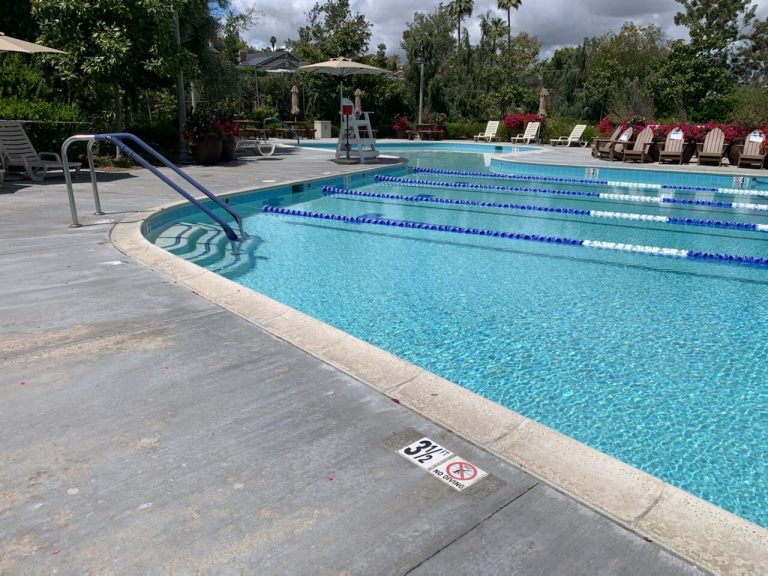 Concrete pool deck - non-skid