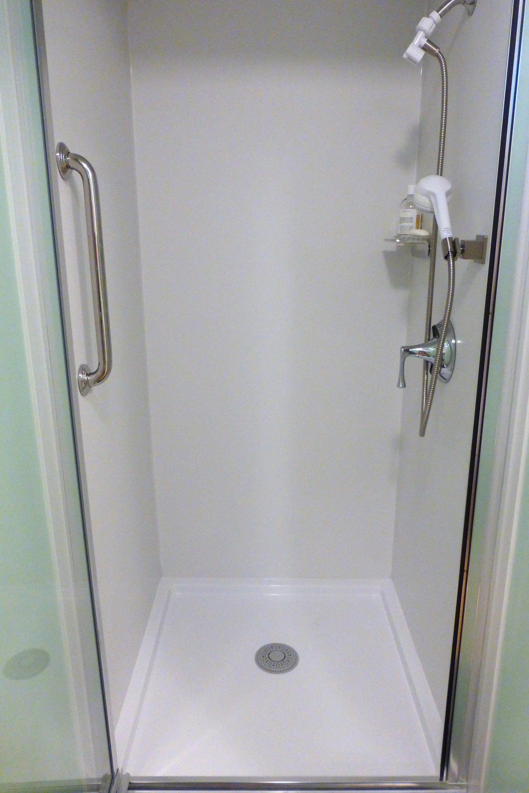 New shower stall made slip resistant with SparkleTuff